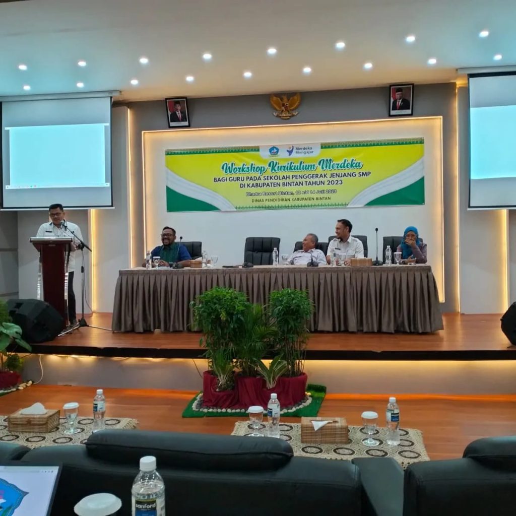 Workshop Kurikulum Merdeka 2023 Dinas Pendidikan Kabupaten Bintan